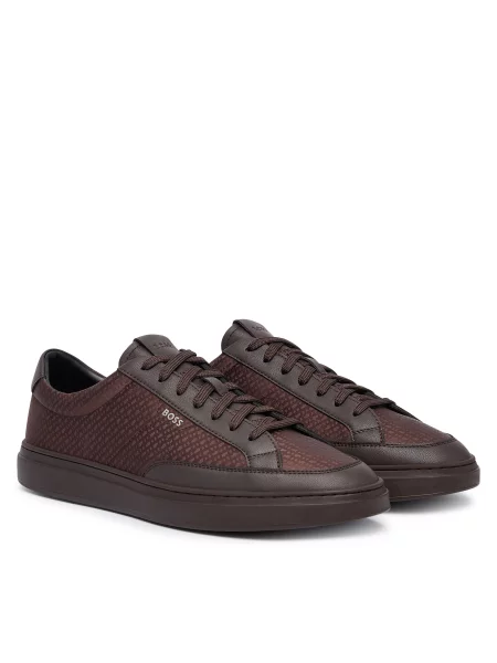 Sneakersy BOSS Kieran hnedá