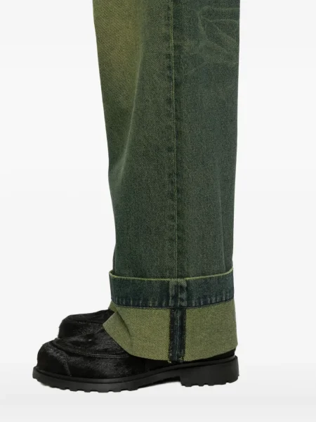 Blugi drepți Simone Rocha verde