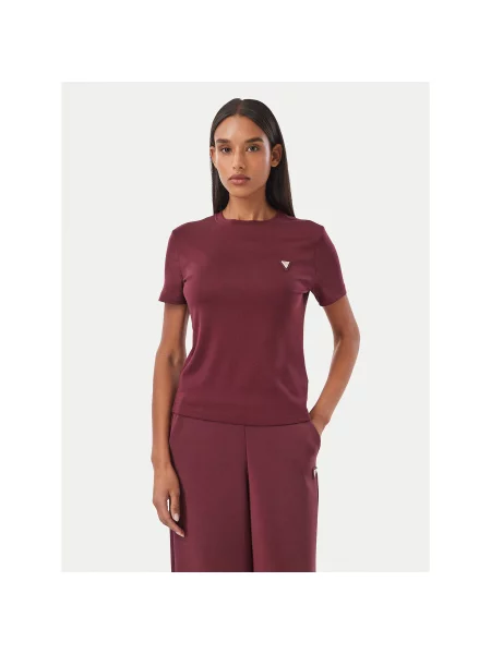 Guess T-Shirt Μπορντό Regular Fit