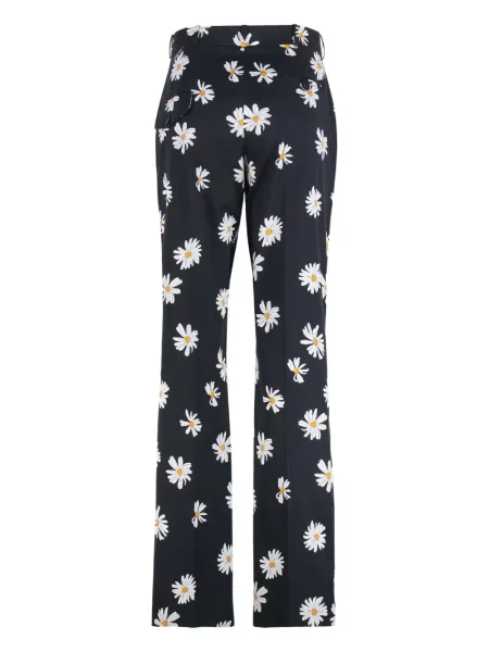 Pantaloni Moschino cu model floral cu imagine negru
