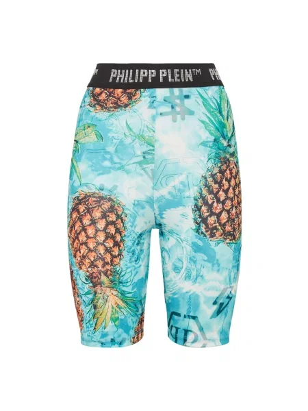 Wielobarwność szorty Philipp Plein z kamieniami do biegania
