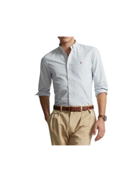 Koszula Polo Ralph Lauren z twillu niebieska