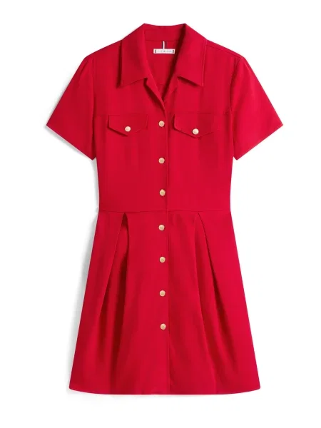 Tommy Hilfiger Rochie tip cămașă roșu