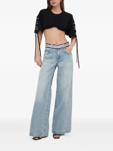 Top Pinko din dantelă negru