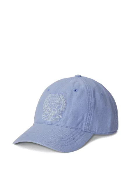 Șapcă Polo Ralph Lauren de mătase cu dungi cu cataramă albastru