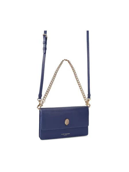 Kurt Geiger London torebka crossbody skórzana SLOANE niebieska