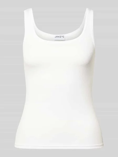 Top Jake*s Casual z okrągłym dekoltem biały