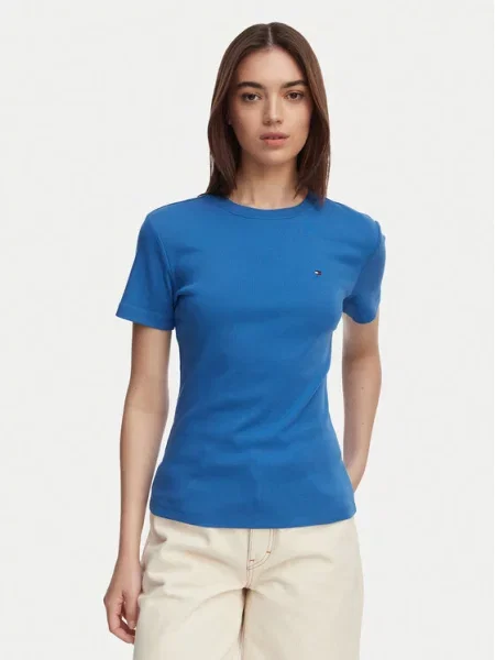 Тениска Tommy Hilfiger синьо