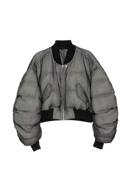 Matlasat decupat geacă Rick Owens gri