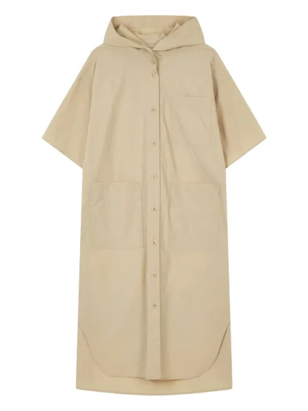 Płaszcz Studio Tomboy z kapturem brązowy