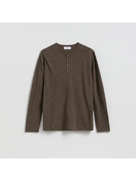 Reserved Henley pulóver antracitszürke