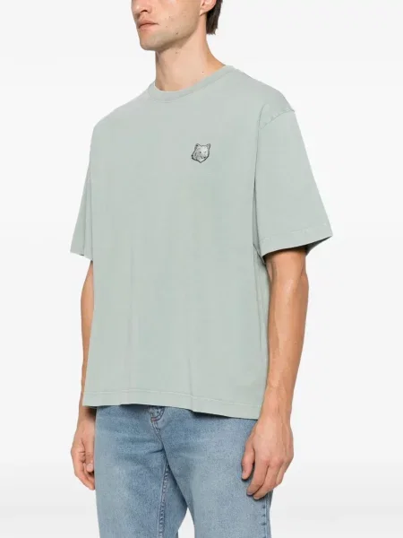 Tricou Maison Kitsune cu autograf verde