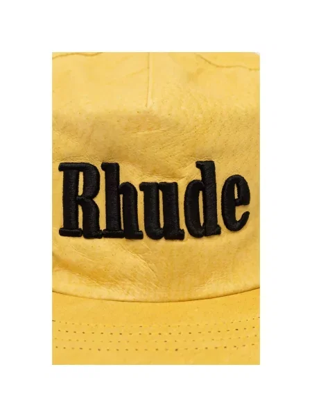 Czapka z daszkiem Rhude z logo żółta