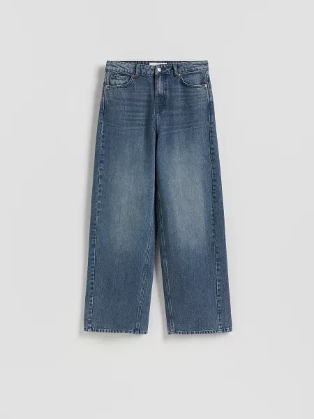 Reserved Джинси широкого крою синій