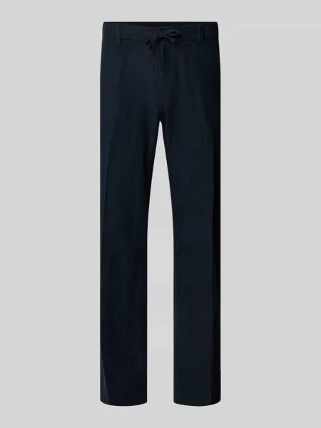 Spodnie lniane o kroju regular fit w kant model ‘LEROY’ Selected Homme