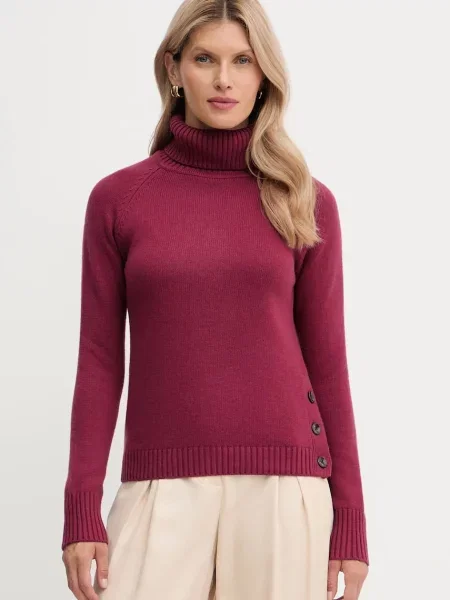 Светр з домішкою вовни Silvian Heach DIOUF легкий гольф бордовий