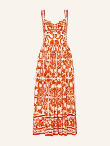 Dolce & Gabbana Šaty / oranžová bílá