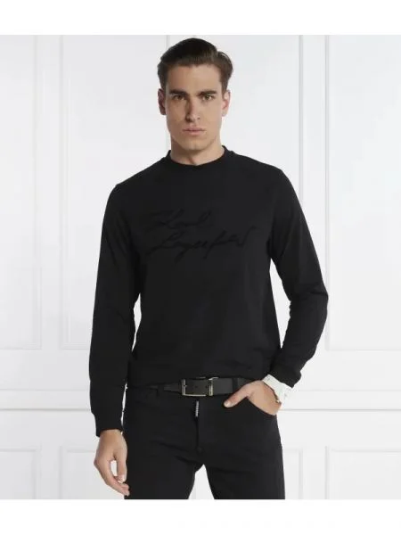 Tricou mânecă lungă Karl Lagerfeld negru
