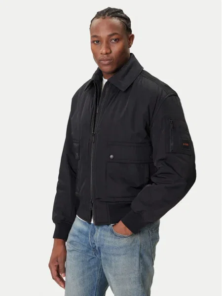 BOSS Яке бомбър Oking Oversize черен