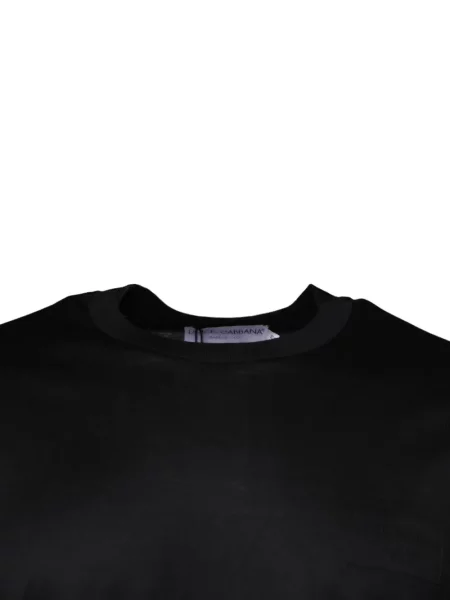 Тениска Dolce & Gabbana с автограф черно