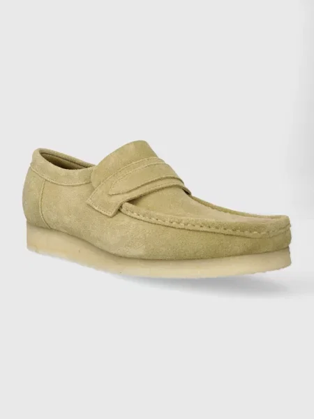 Μοκασίνια σουέτ Clarks Originals Wallabee Loafer μπεζ