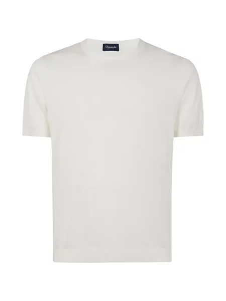 Tricou Drumohr cu mâneci scurte alb