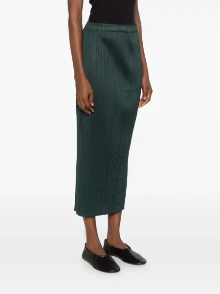 Миди пола Pleats Please Issey Miyake зелено