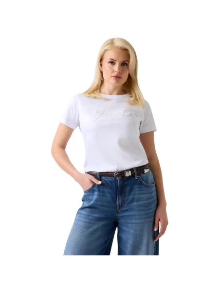 Klasické tričko Guess biela