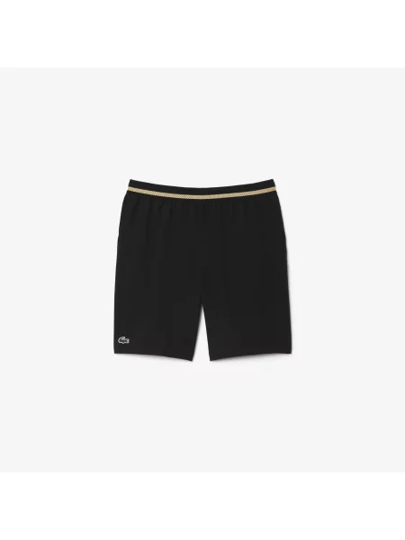 Lacoste Szorty Tennis X Novak Djokovic Regular Fit czarne