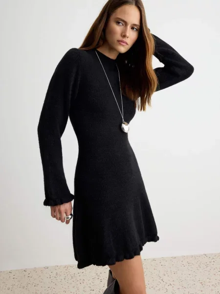 Trendyol Rochie tricotat negru