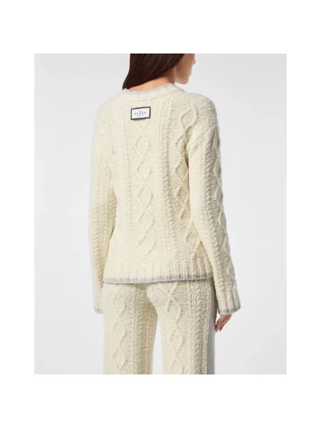 Sweter Philipp Plein wełniany beżowy