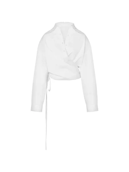 Cămașă Moschino cu broderie plic alb
