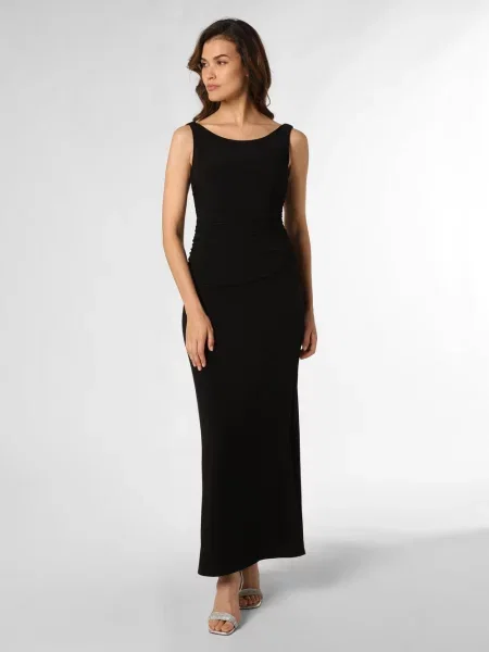 Ambiance sukienka wieczorowa Kobiety Stretch jednolity 44 czarny