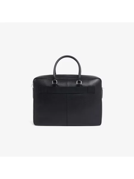Lacoste Skórzana Torba Na Laptopa Ossian czarna