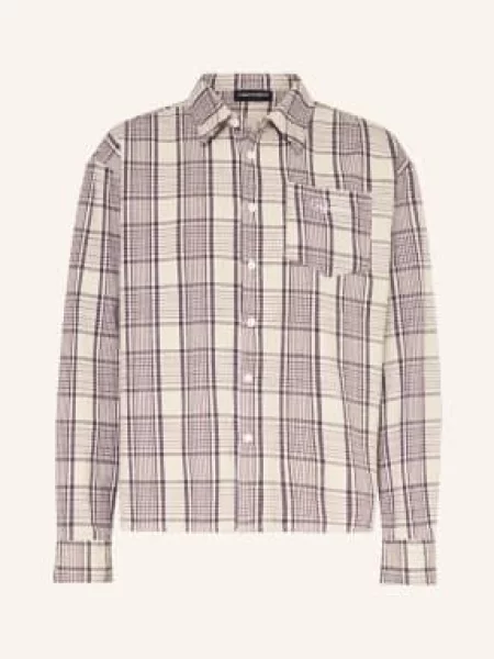 Pegador Oversized Košile Signar Comfort Fit krémová / světle / tmavě hnědá