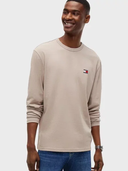 Лонгслів Tommy Jeans бежевий