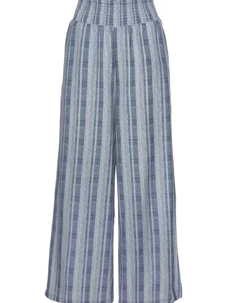 LASCANA Pantaloni albastru / natural / albastru deschis alb