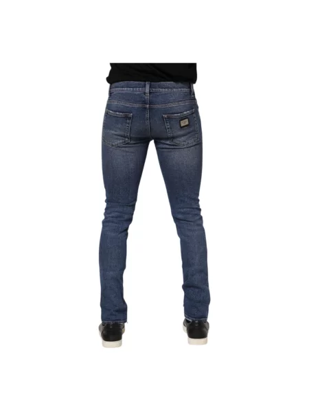 Skinny jeansy skinny Dolce And Gabbana niebieskie