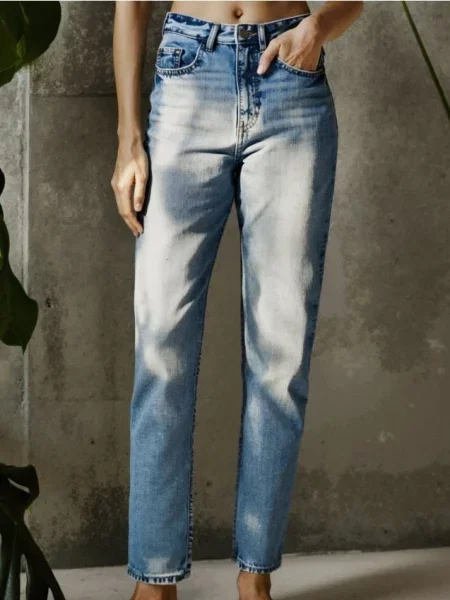 Джинси mom high waist синій