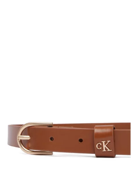 Calvin Klein pas Rounded Buckle Ck Loop rjava