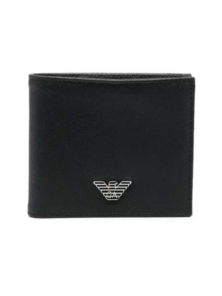Portfel Emporio Armani skórzany czarny