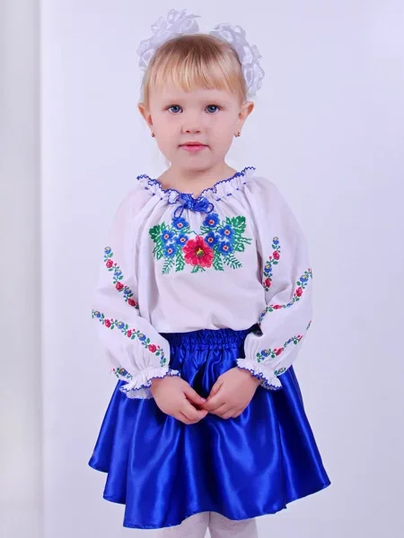 Детская рубашка Folk Moda белая