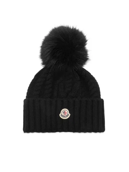 Czapka Moncler czarna