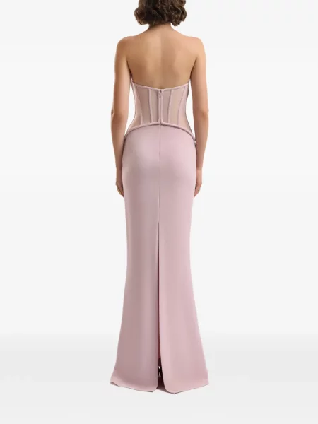 Rochie maxi Gemy Maalouf fără bretele roz