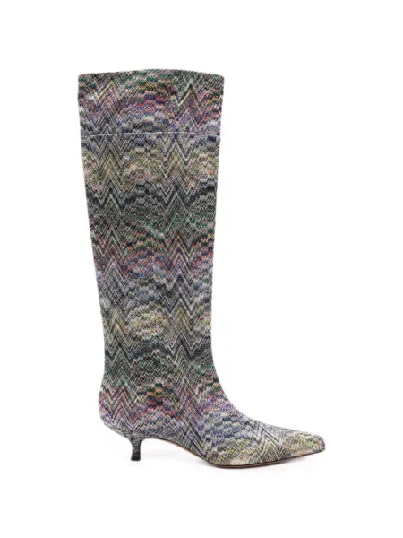 Botine Missoni tricotate albastru
