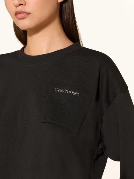 Calvin Klein Pohodlné Domácí Tričko Logo Cotton Jersey černá