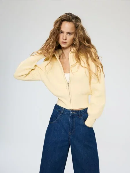 Reserved Кардиган на світло-жовтий жовтий