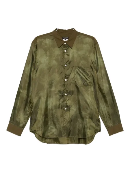 Cămașă Comme Des Garcons Homme Plus din satin lungă verde