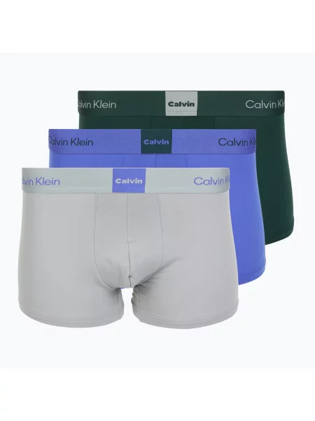 Boxeralsók Calvin Klein Trunk 3 pár Greatest Grey/Ponderosa Pine/Iridescent. Méret: M szürke