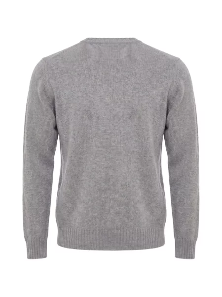 Μακρύς πουλόβερ Piacenza Cashmere κασμίρ γκρι
